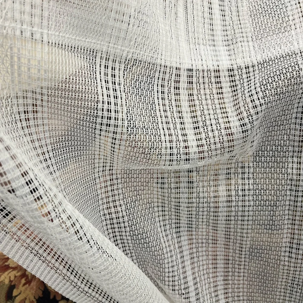 Light blue Sheer Textured / Curtain Fabric
